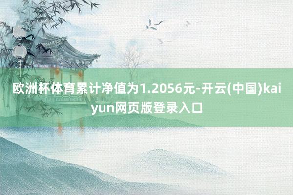 欧洲杯体育累计净值为1.2056元-开云(中国)kaiyun网页版登录入口
