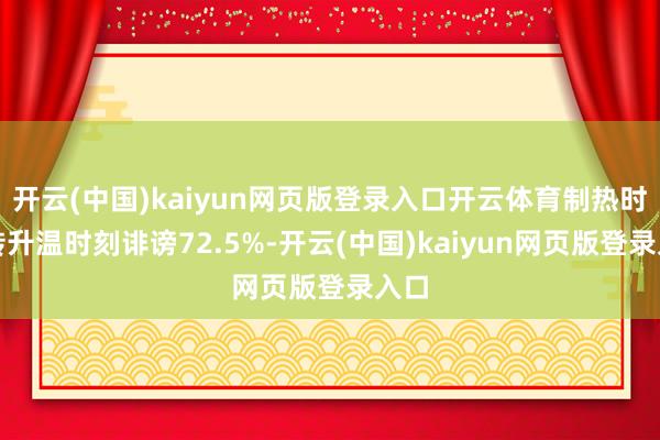 开云(中国)kaiyun网页版登录入口开云体育制热时运转升温时刻诽谤72.5%-开云(中国)kaiyun网页版登录入口